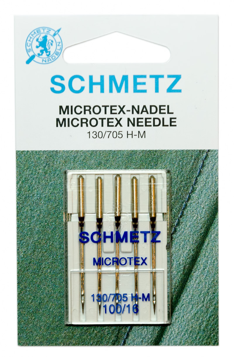 Иглы Schmetz 0702086 130/705H-M Иглы микротекс для бытовых швейных машин 5  шт №90 купить в Новосибирске по цене 339.00 руб.